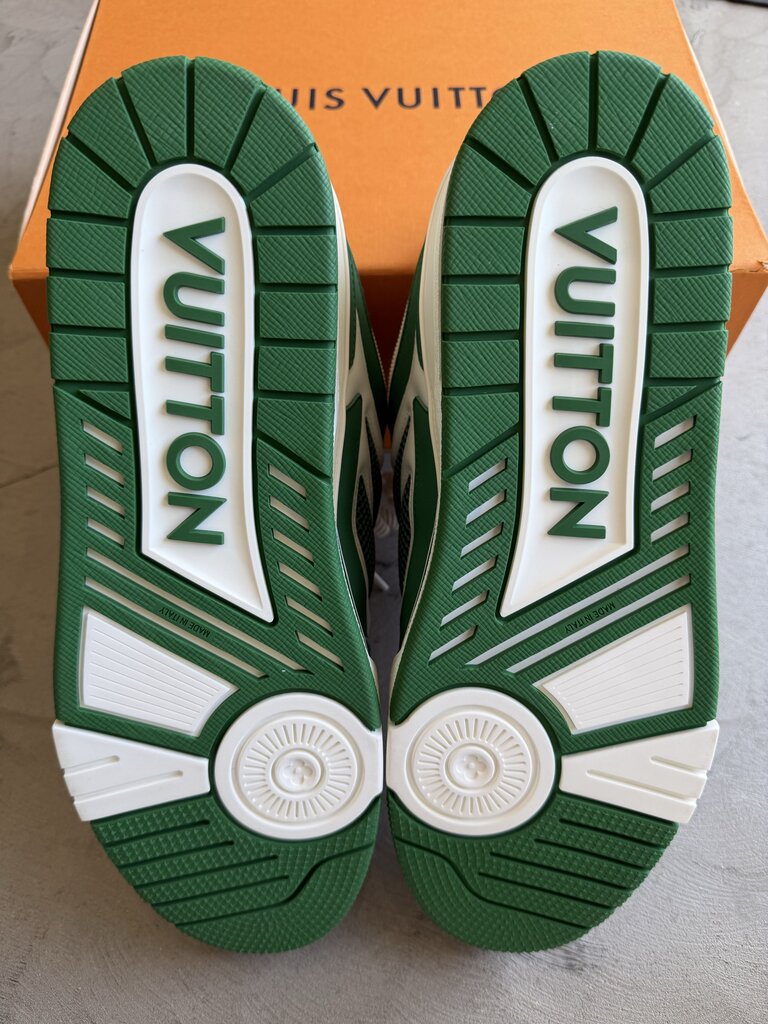 Louis Vuitton Sk8 Sneaker Green/White Sz. 14