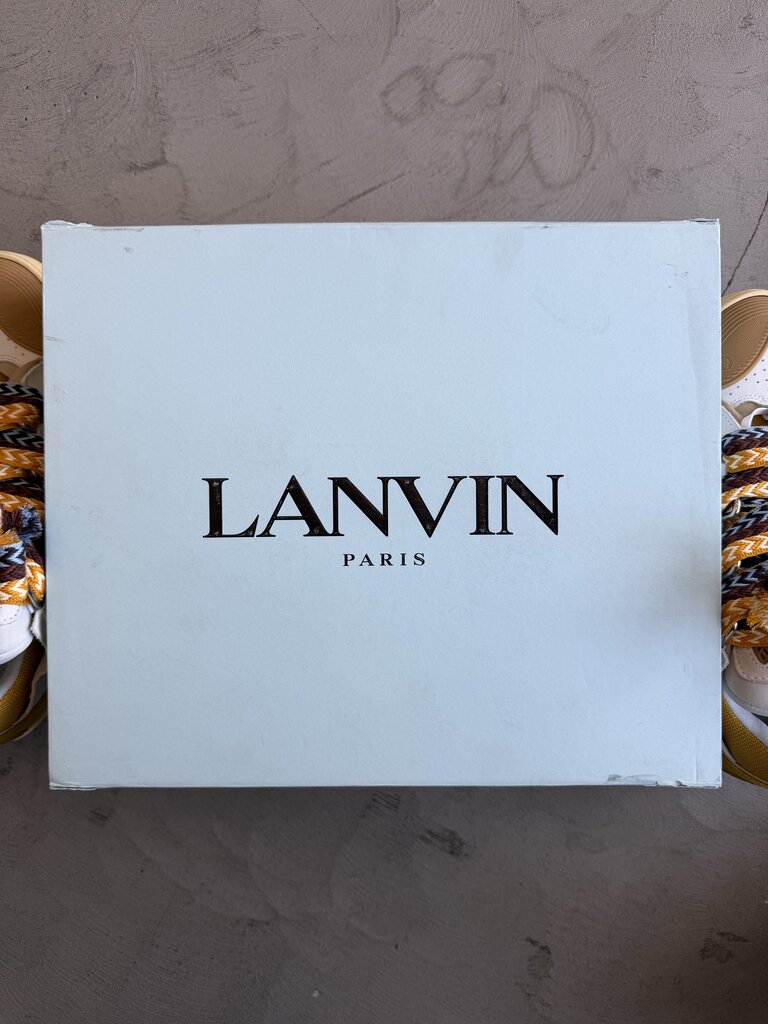 Lanvin Curb Sneaker Yellow/Cream Sz. 48
