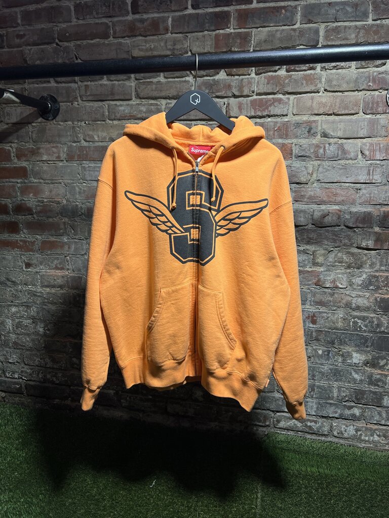 Supreme S Logo Orange Zip-UP Sz. M