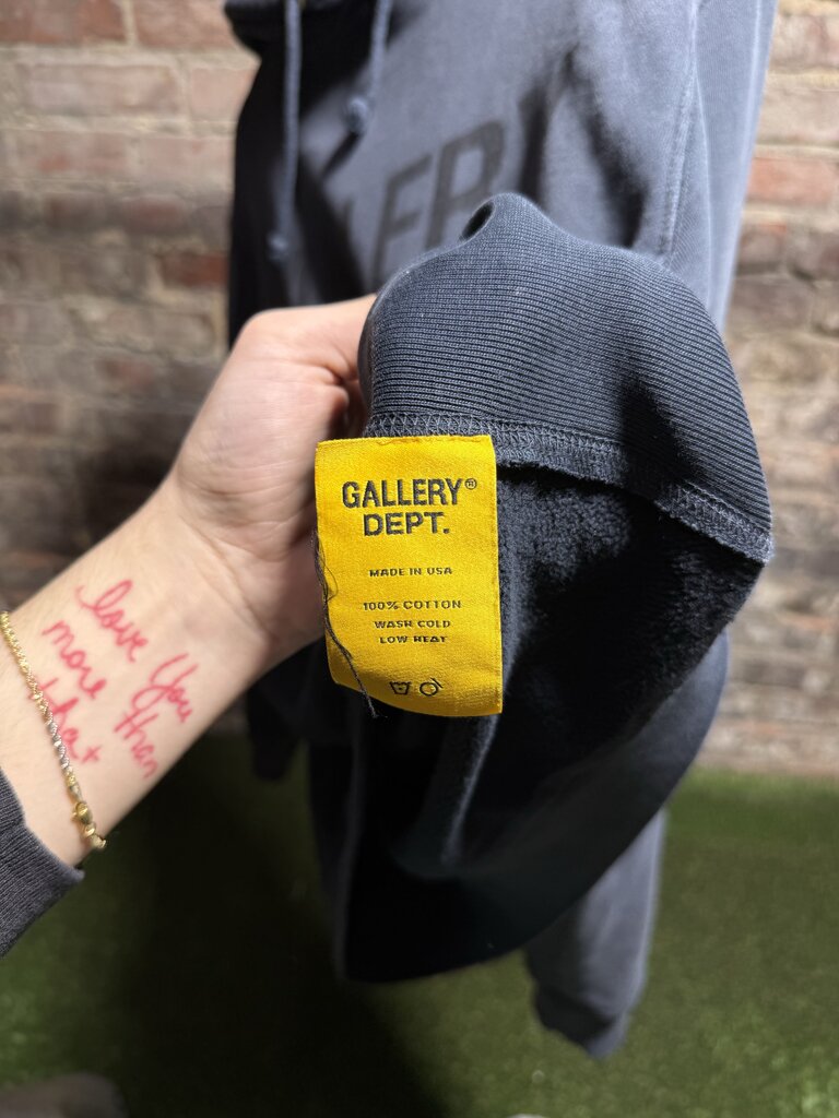 Gallery Dept Flames Hoodie Grey Sz. S