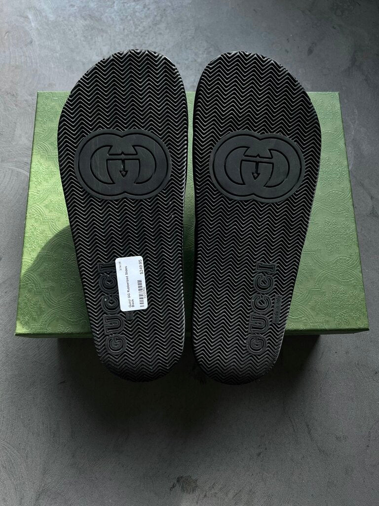 Gucci GG Rubberized Slides Black