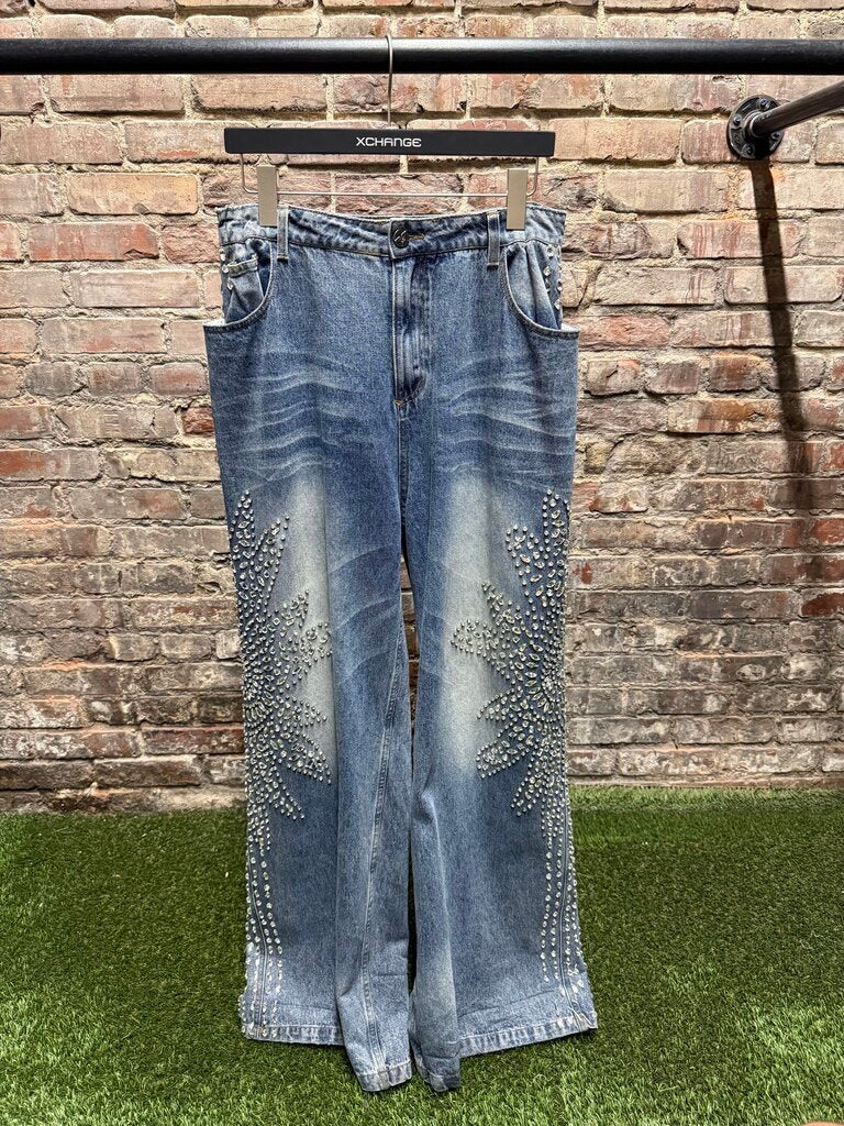 Vale Rhinestone Blue Jeans Sz. 34