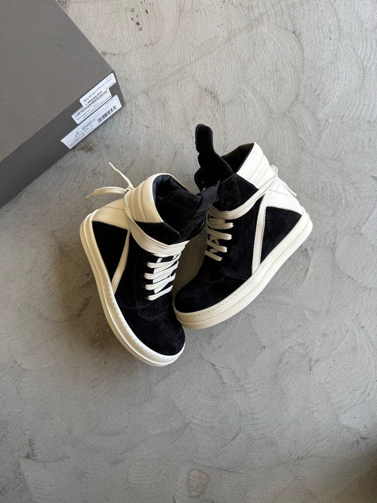Rick Owens GeoBasket Suede Black Sz. 33
