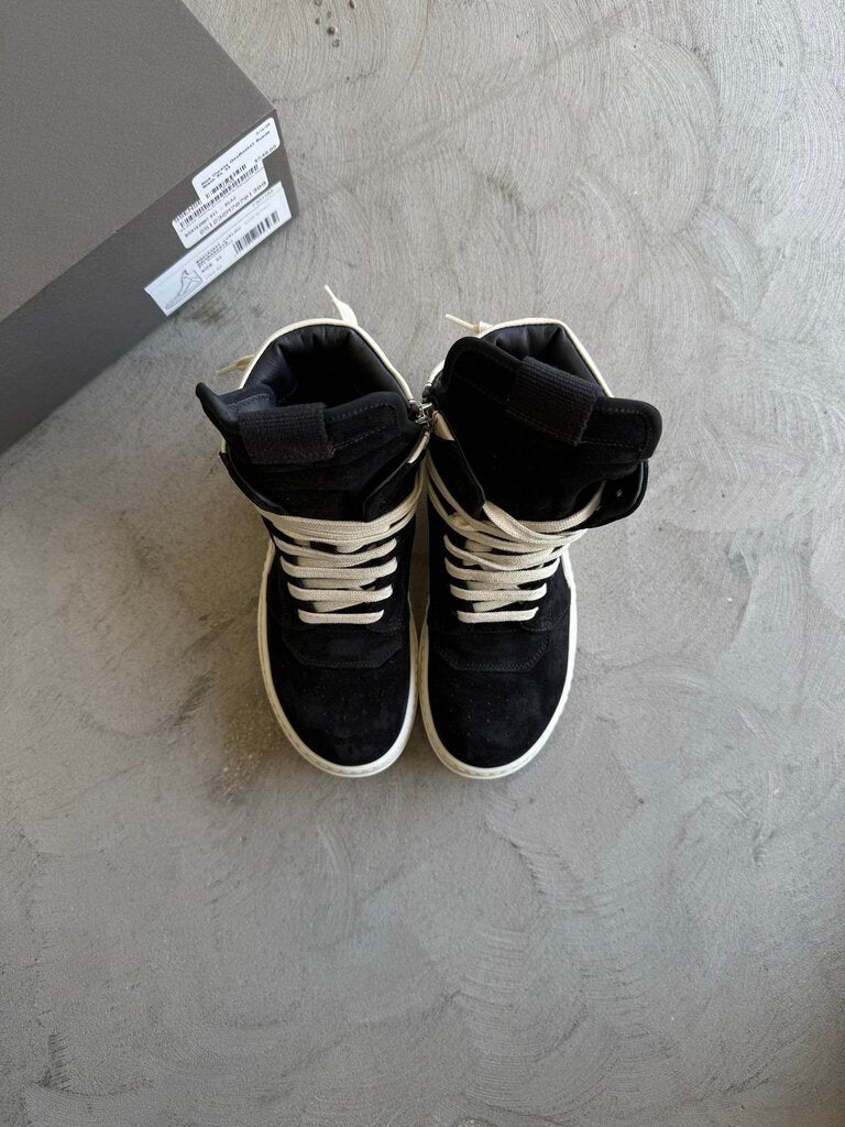 Rick Owens GeoBasket Suede Black Sz. 33