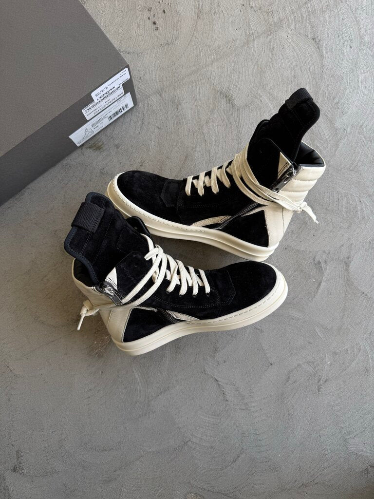 Rick Owens GeoBasket Suede Black Sz. 33