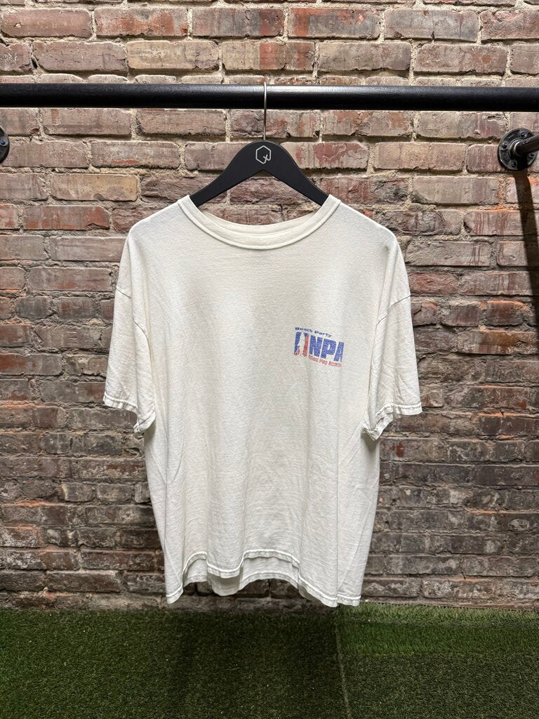 Vintage NPA Condom White Tee Sz. L