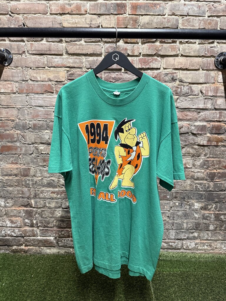 Vintage Flint Stones Green HBCU Tee Sz. XL