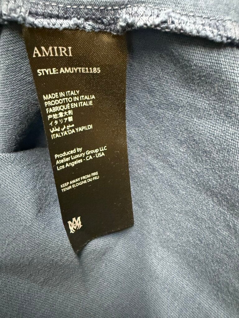 Amiri Quad Crystal Tee Blue Sz. L