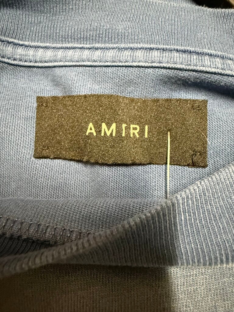 Amiri Quad Crystal Tee Blue Sz. L