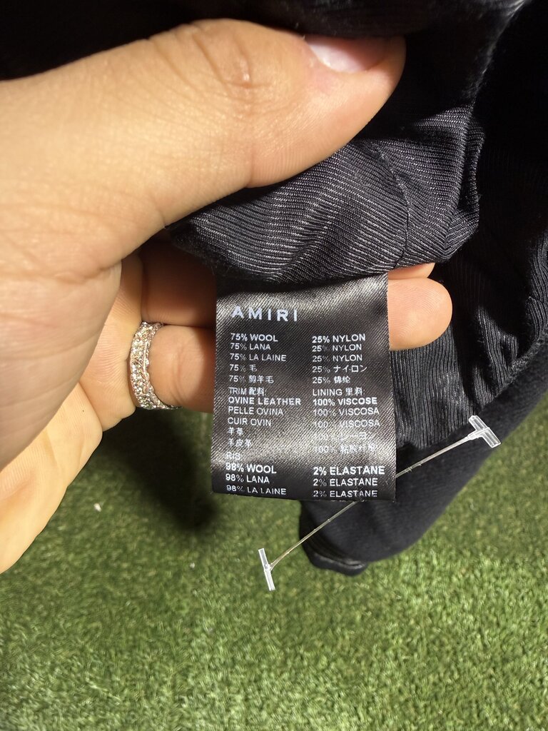 Amiri Bone Skeleton Varsity Jacket Black/White Sz. L