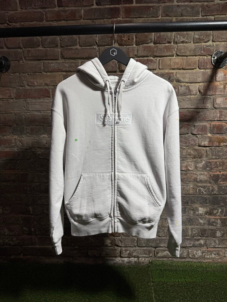 Supreme x Maison Margiela Box Logo Zip-Up White Sz. S