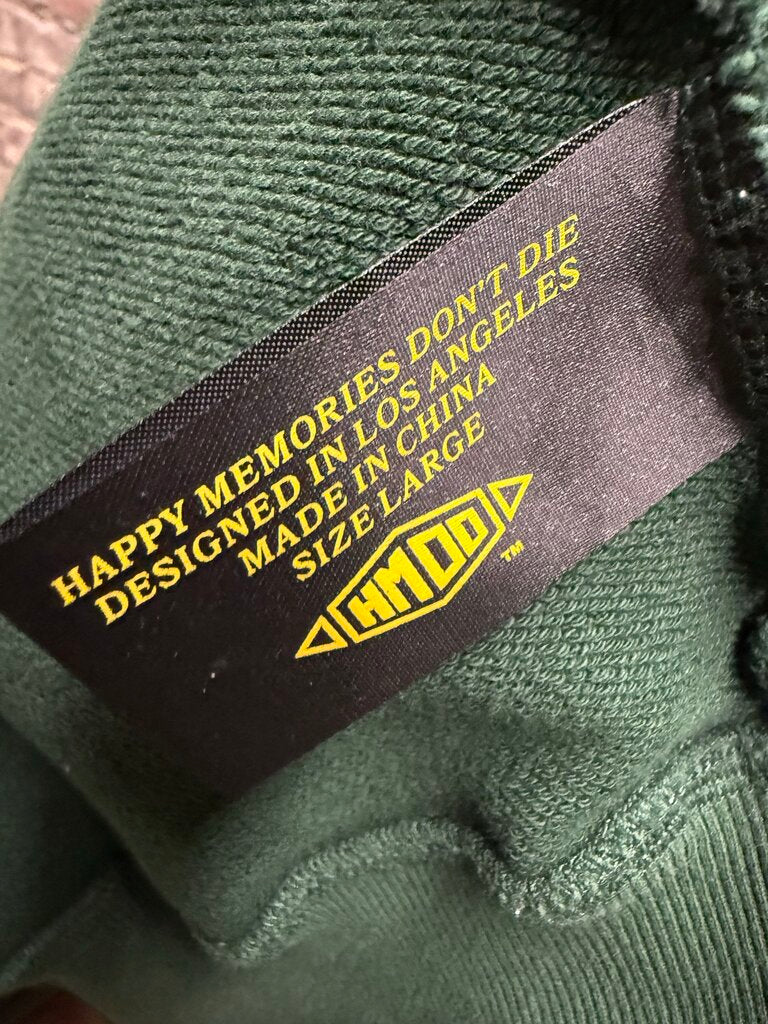 HMDD Green Crystal Zip-Up Hoodie Sz. L