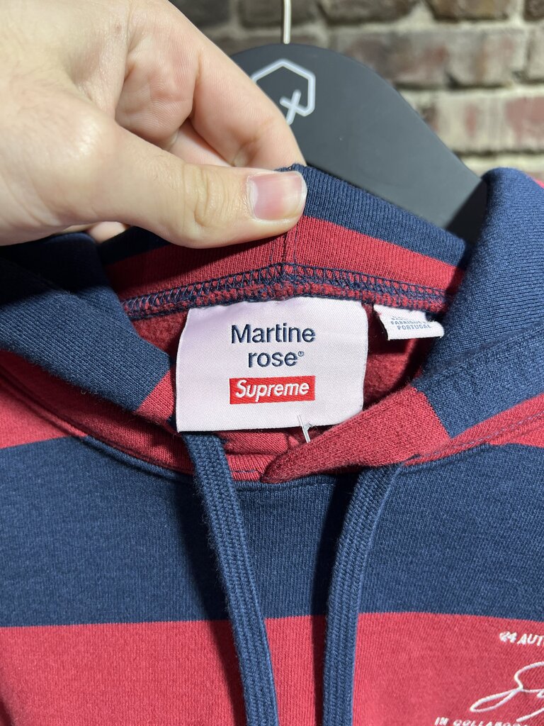 Supreme X Martine Rose Pin Stripe Hoodie Sz. L