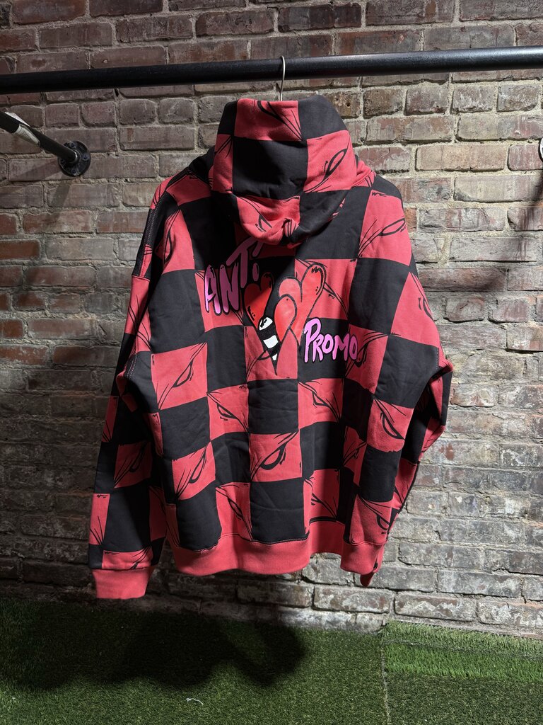 Matty Boy Las Vegas Anti Promo 99 Eyes Logo Hoodie Red Sz. L
