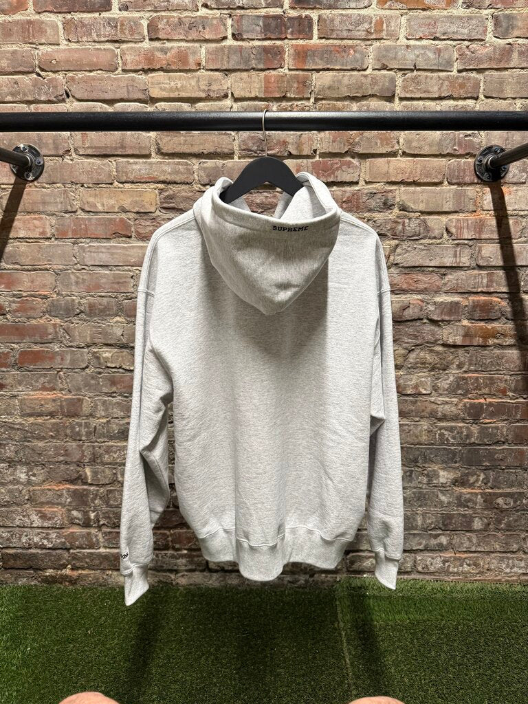 Supreme Devil S Logo Zip Up Hooded Sweatshirt Grey L