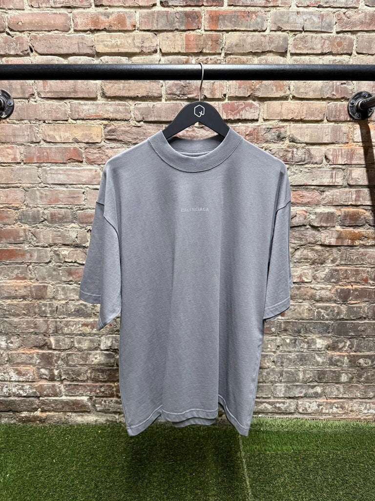 Balenciaga Chest Logo Grey Tee sz. S