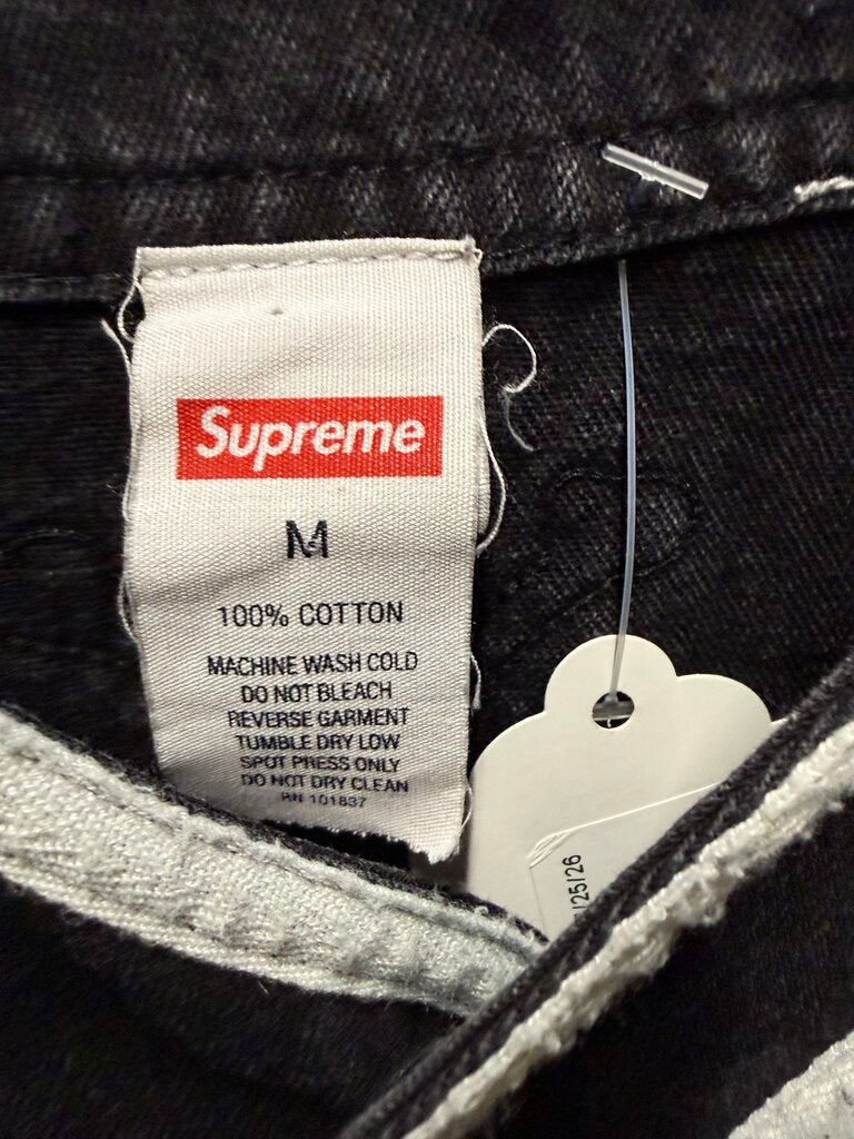 Supreme Patches Denim Baseball Jersey sz. M