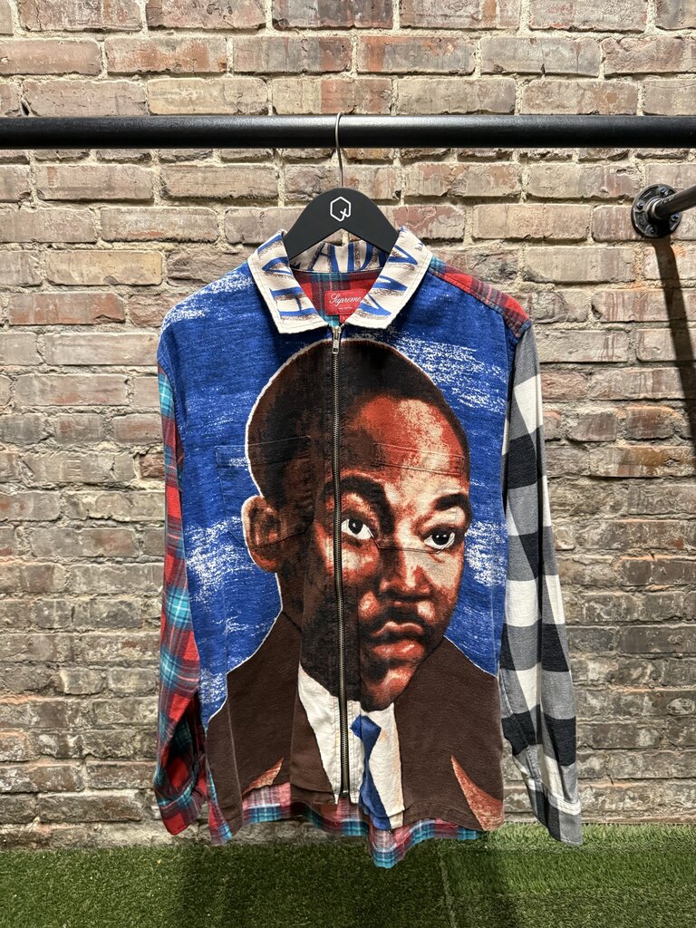 Supreme x Martin Luther King Flannel Zip-up Shirt sz. L