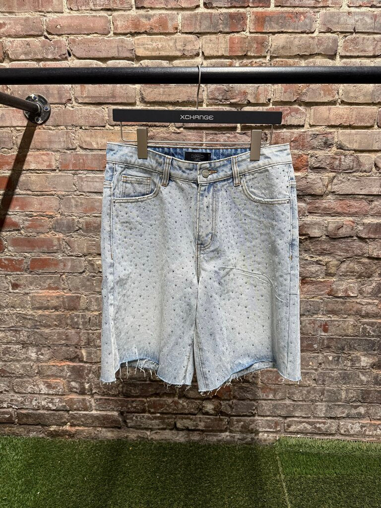 HMDD Rhinestone Light Blue Shorts sz. S