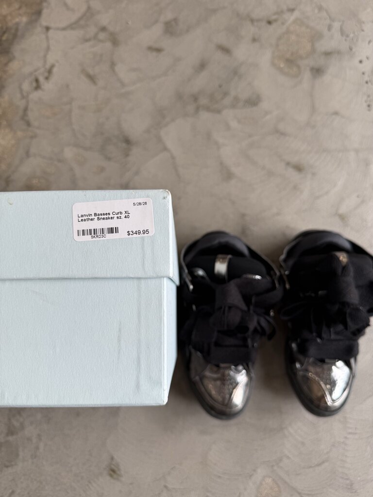 Lanvin Basses Curb XL Leather Sneaker sz. 40