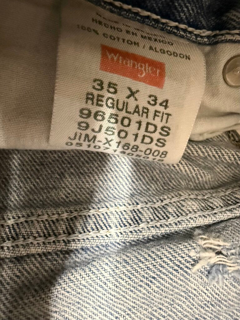 Vintage Wrangler Denim Blue Light Wash Shorts Sz. 36