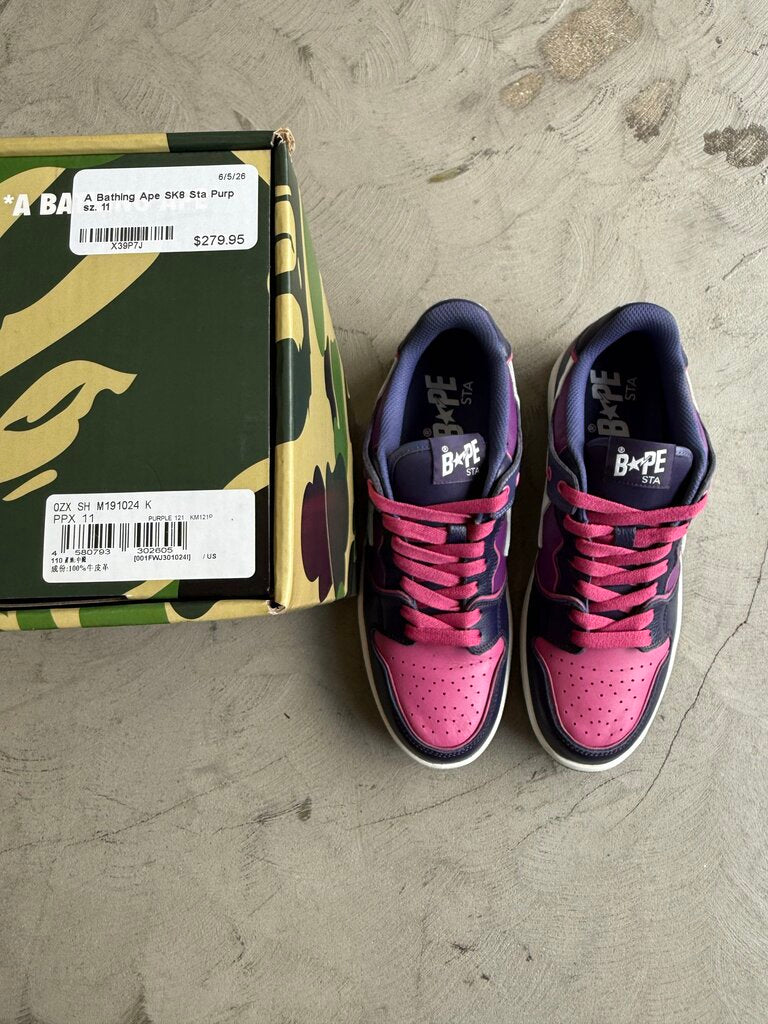 A Bathing Ape SK8 Sta Purp sz. 11