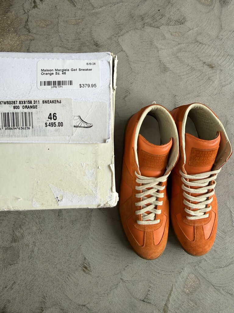 Maison Margiela Gat Sneaker Orange Sz. 46
