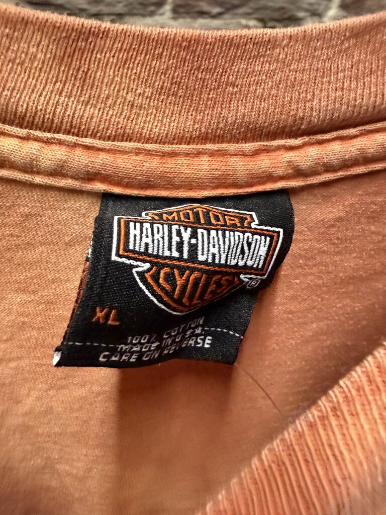 Vintage Harley Davidson Tye-Dye Orange Tee Sz. XL