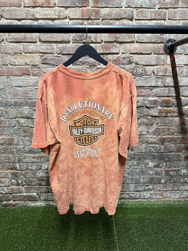 Vintage Harley Davidson Tye-Dye Orange Tee Sz. XL