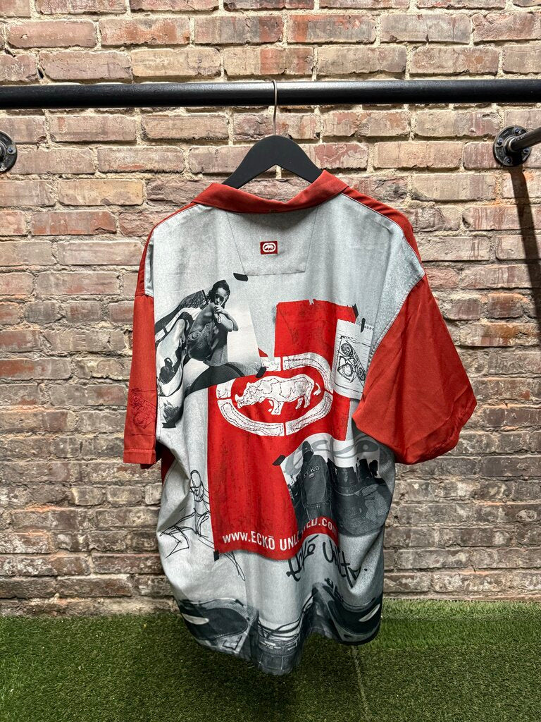 Vintage Ecko Unlimited Button-Up Red Sz. XXL