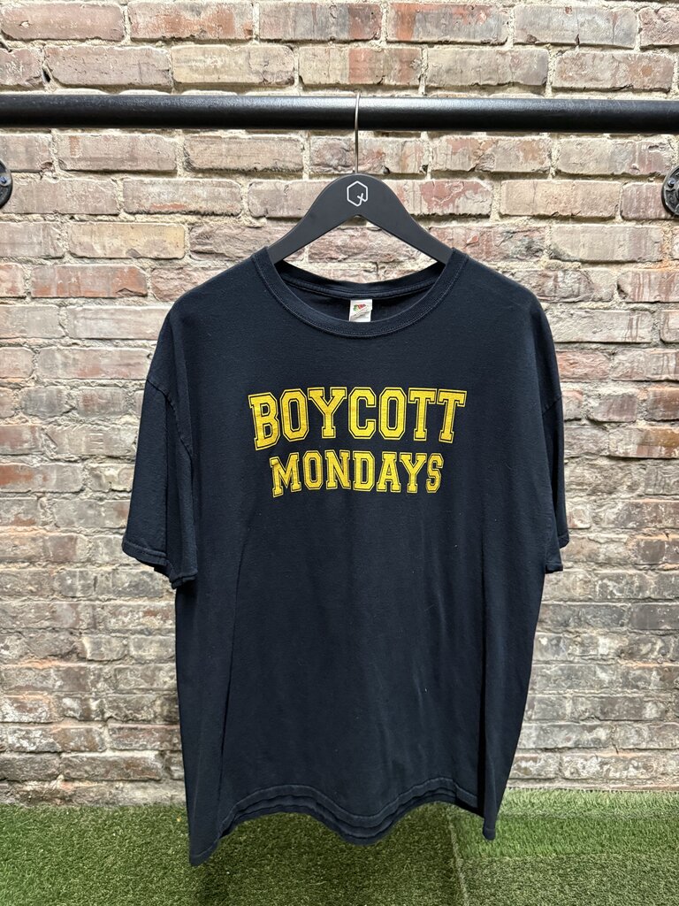 Vintage Boycott Mondays Black Tee Sz. XL