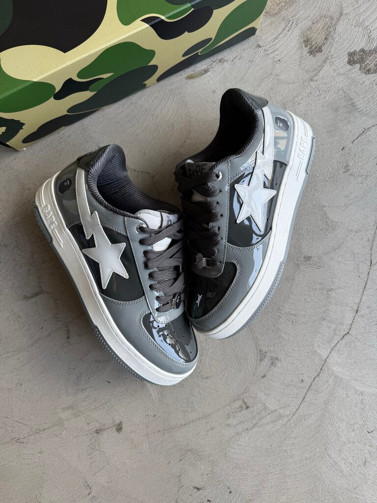 Bape Bapesta Low Grey/White Sz. 8.5