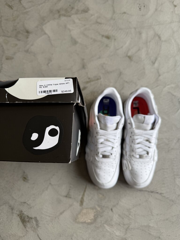 Nike X CPFM Triple White AF1 Sz. 8.5M