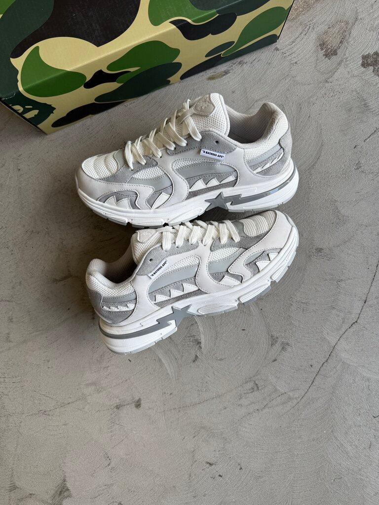 Bape SS24 Shark Runner Grey/White Sz. 7