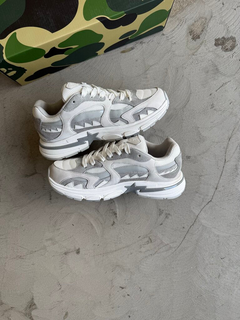 Bape SS24 Shark Runner Grey/White Sz. 7