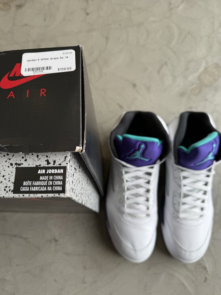 Jordan 5 White Grape Sz. 14