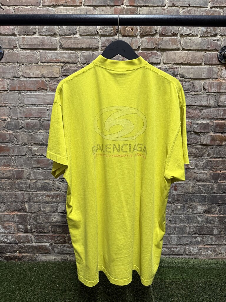 Balenciaga Oversized Surfer Logo Yellow Tee sz. 1 (S)