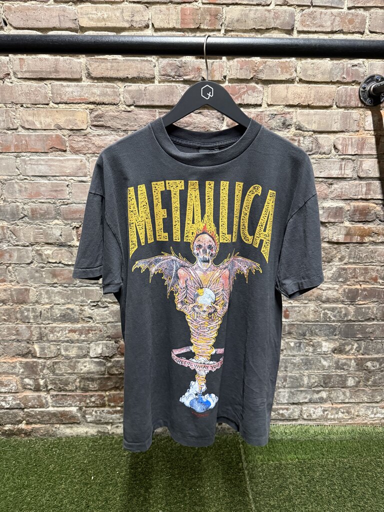 Vintage Metallic Be Careful What You Wish Tee Sz. L
