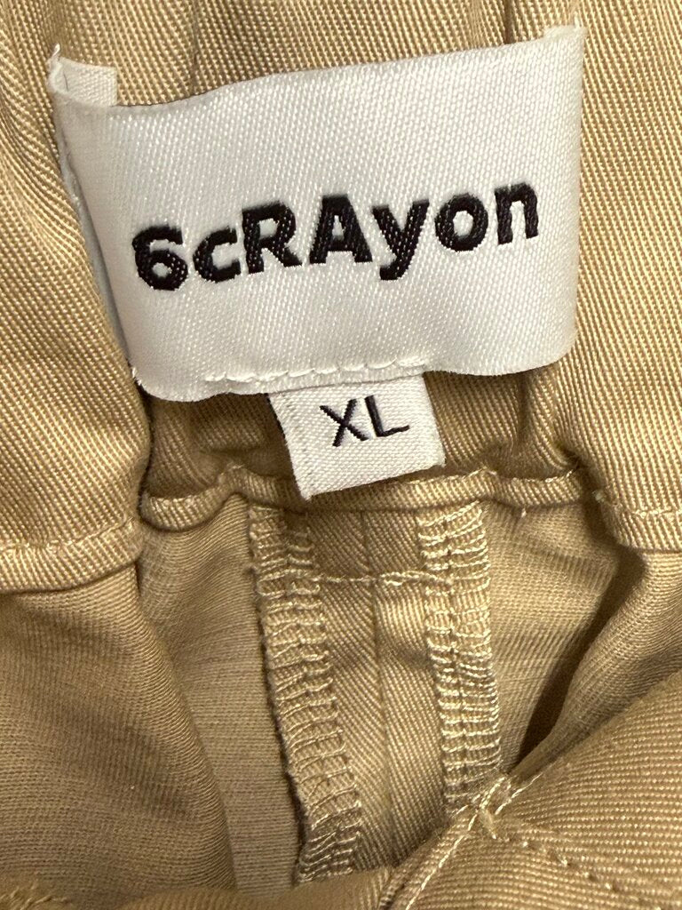 6cRAyon Elastic Waist Wide Leg Shorts sx. XL