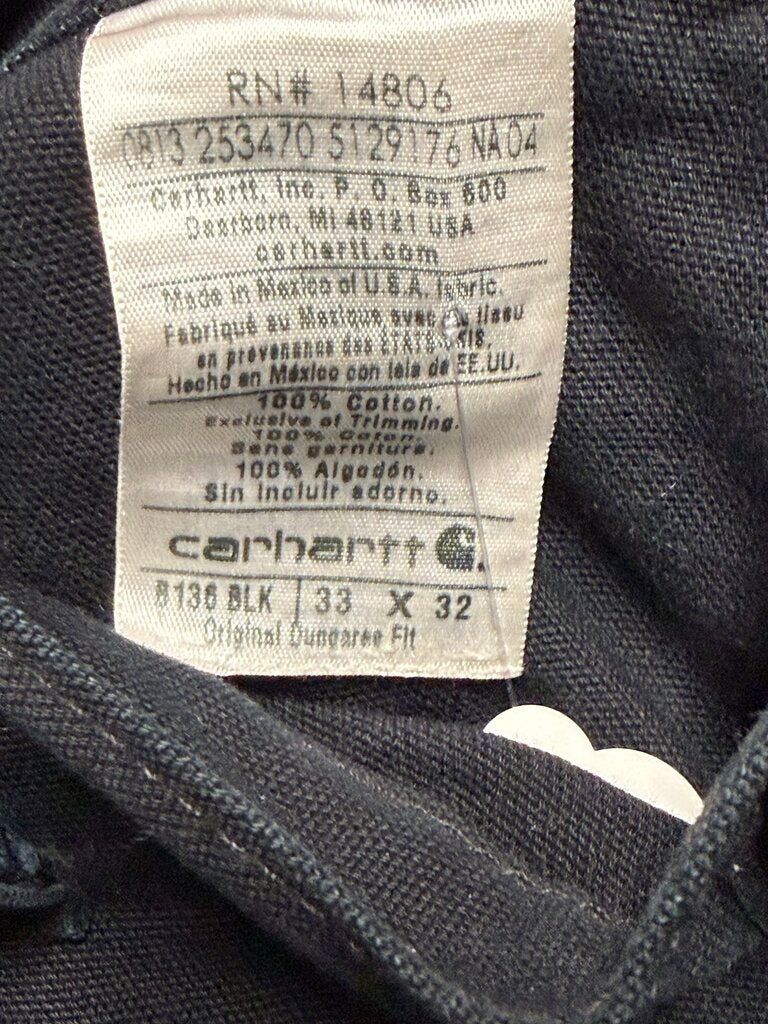 Carhartt Double Knee Blk sz. 33 x 32