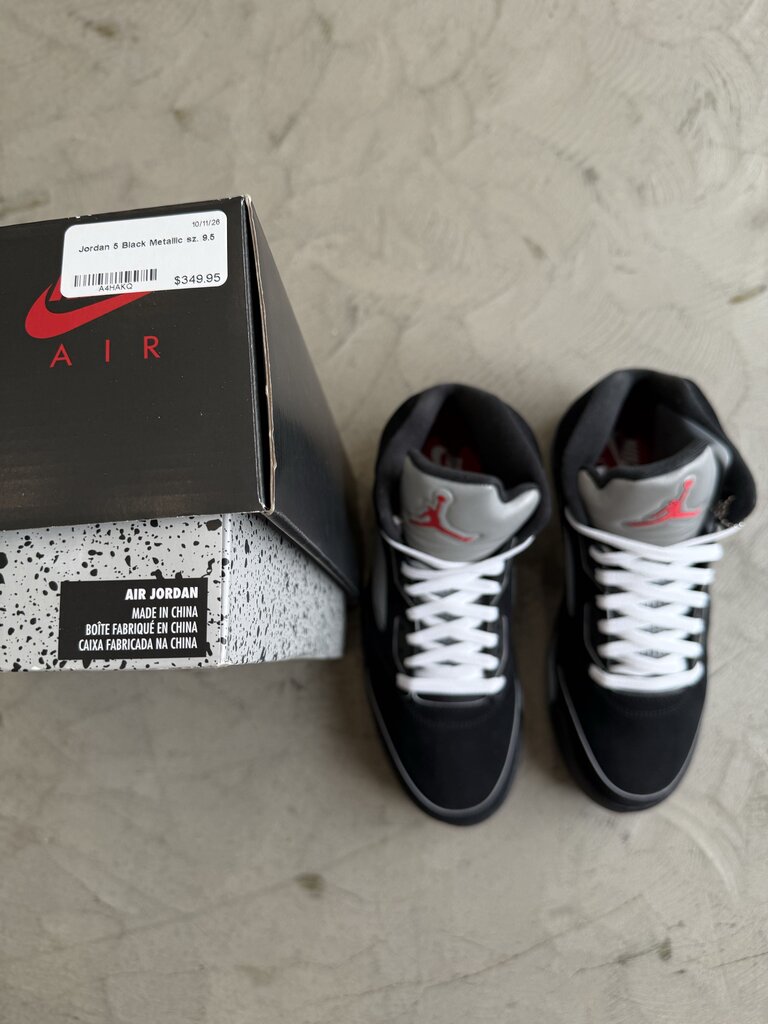 Jordan 5 Black Metallic sz. 9.5