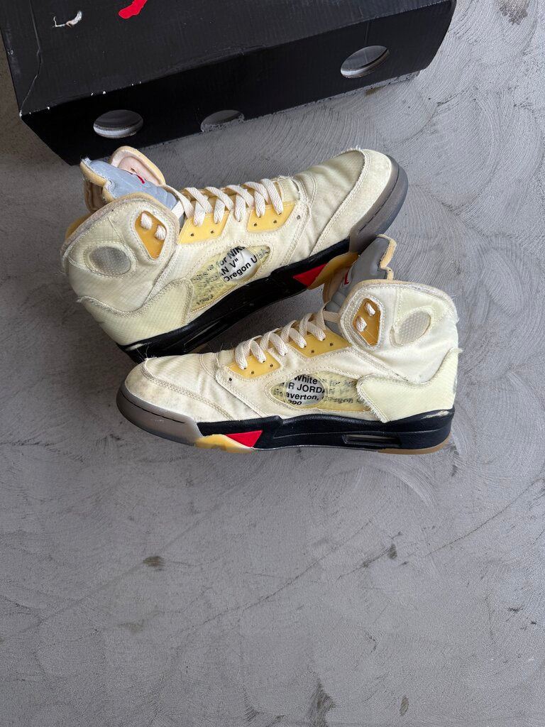Of White x Jordan 5 Sail sz. 11
