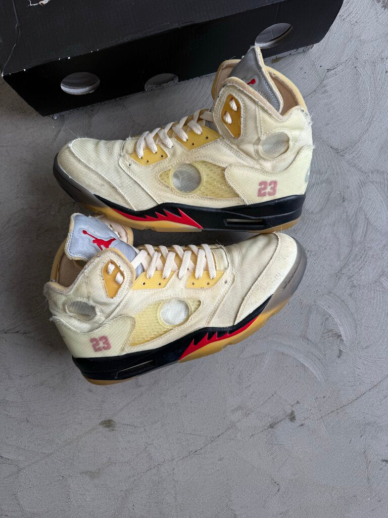 Of White x Jordan 5 Sail sz. 11