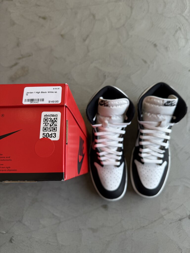Jordan 1 High Black White sz. 12