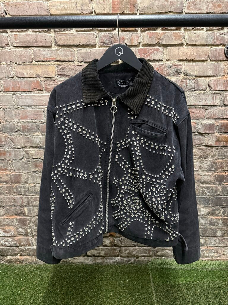 Vale State Black Ice Crystal Work Jacket sz. L