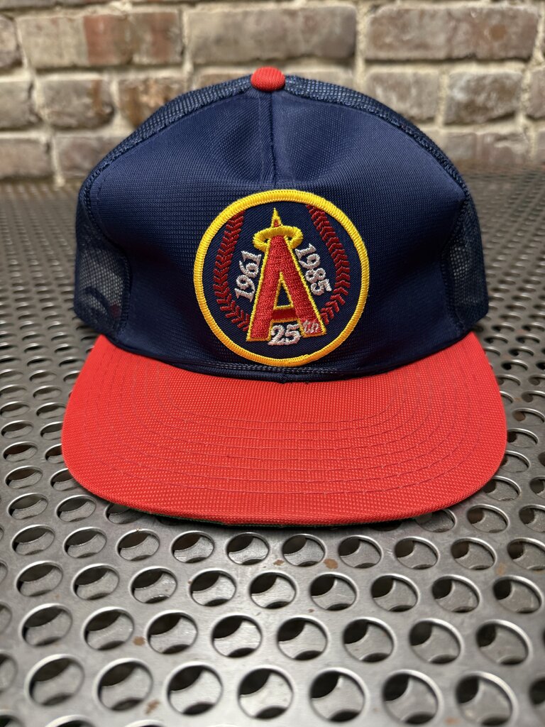 Vintage 1985 California Angels 25th Anniversary Mesh Trucker