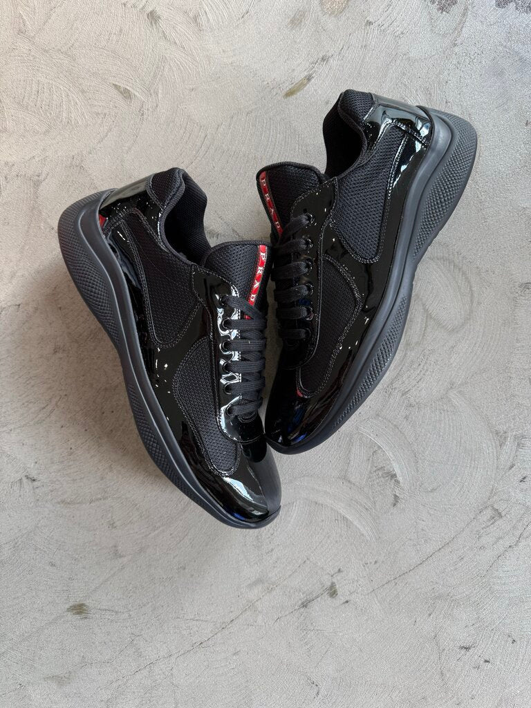 Prada American Cups Patent Black sz. 10.5
