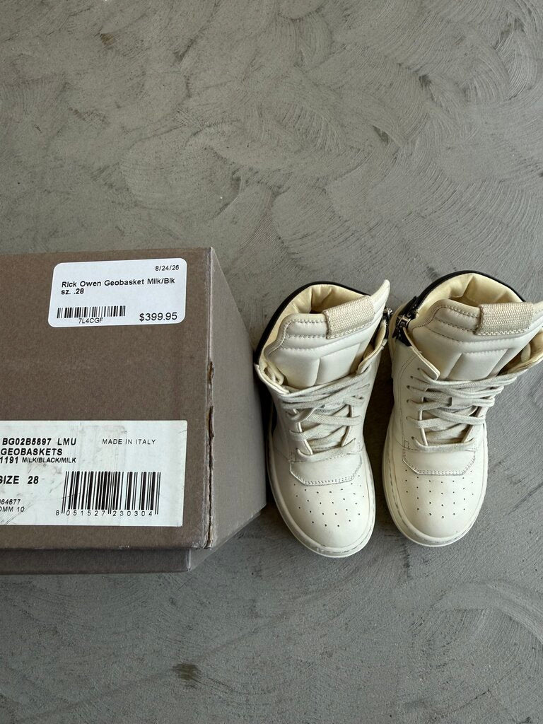 Rick Owen Geobasket Milk/Blk sz. .28