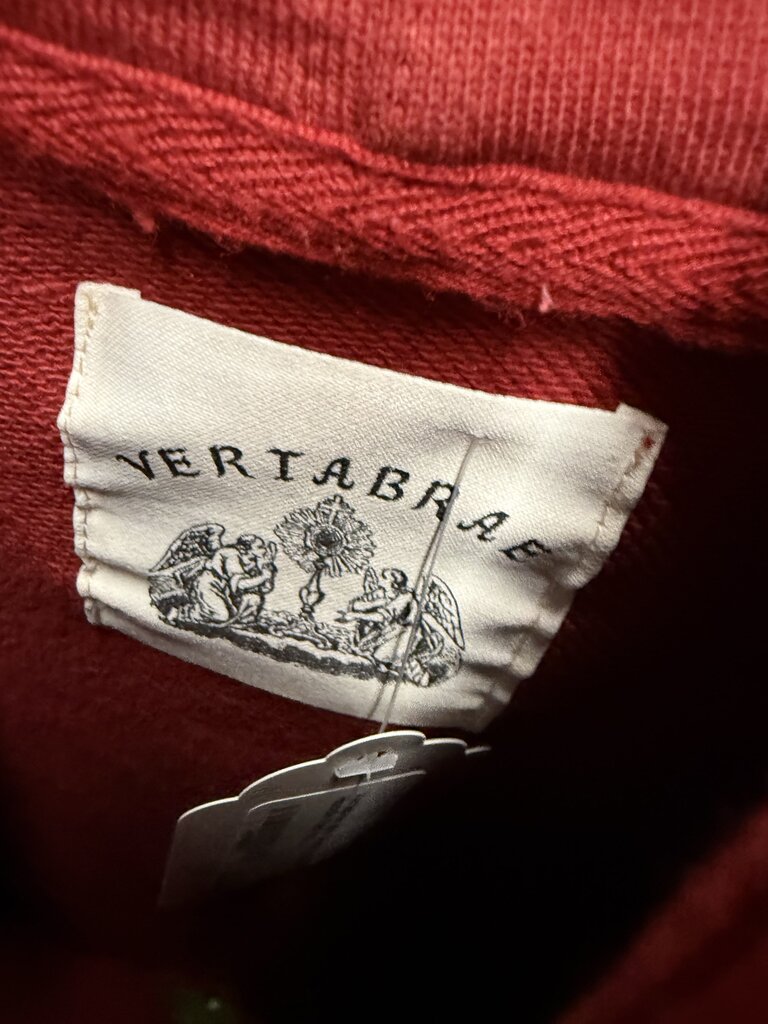 Vertebrae Silo Sketch Zip-Up Hoodie Red sz. L