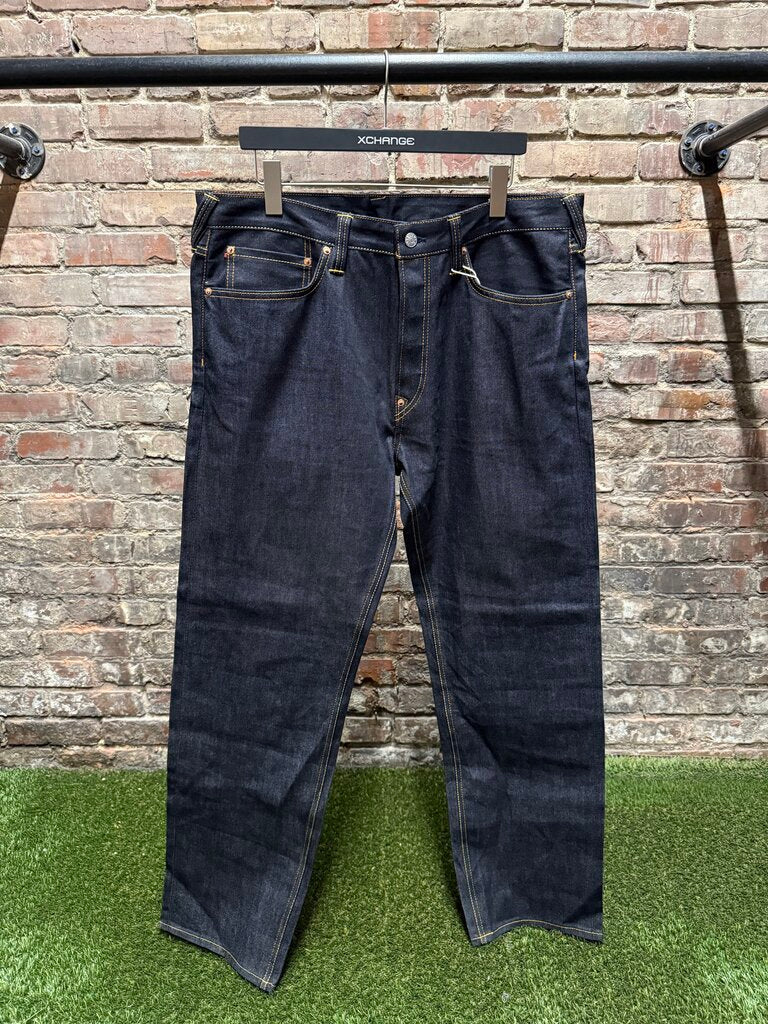 Evisu Daicock Indigo Print-Fit Jeans #2000 sz. 36